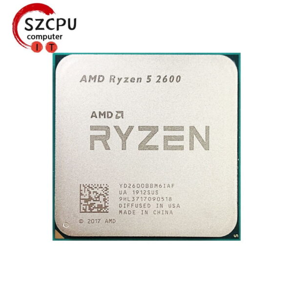 Processeur AMD Ryzen 5 2600 R5 2600 3.4 GHz GAMING Zen 0.012, 6 cœurs, 12 threads, 65W, prise AM4