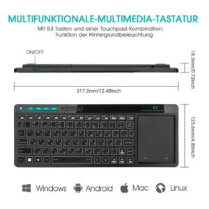 Clavier Bluetooth avec écran tactile