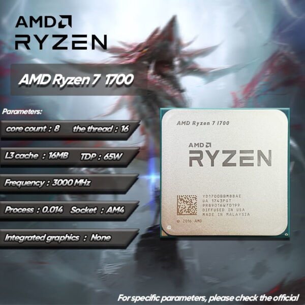 AMD Ryzen 7 1700 8 cœurs – Image 2