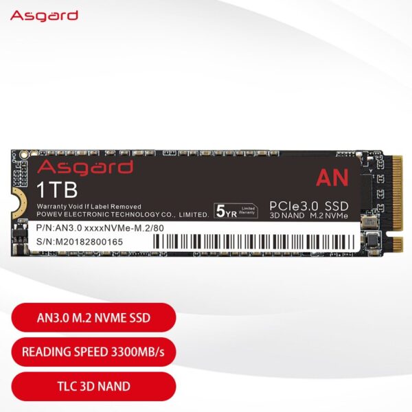 Disque dur interne SSD AN3.0 M.2 NVMe de 512 go, 1 to, PCIe3.0 X4, m2 2280, pour ordinateur de bureau, pc portable, PS5