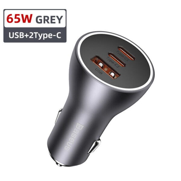 Chargeur de voiture USB Type C Charge Rapide