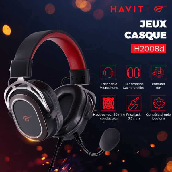 Casque Gamer Pro filaire micro HD pour PS4 PS5 Xbox PC – Image 2