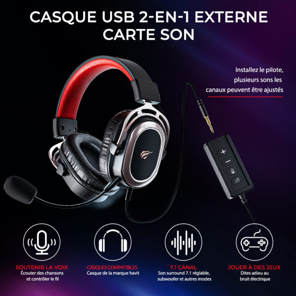 Casque Gamer Pro filaire micro HD pour PS4 PS5 Xbox PC – Image 6