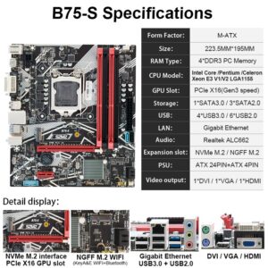 Carte mère B75-S Core i7 3770
