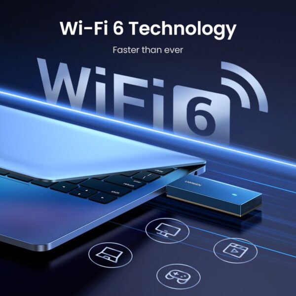 Adaptateur Wi-Fi AX1800, 5 go/2.4 go, USB – Image 2
