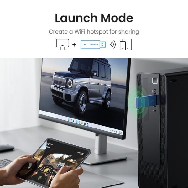 Adaptateur Wi-Fi AX1800, 5 go/2.4 go, USB – Image 5